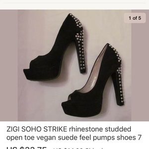 ZIGI SOHO STRIKE high heel vegan studded shoes 7